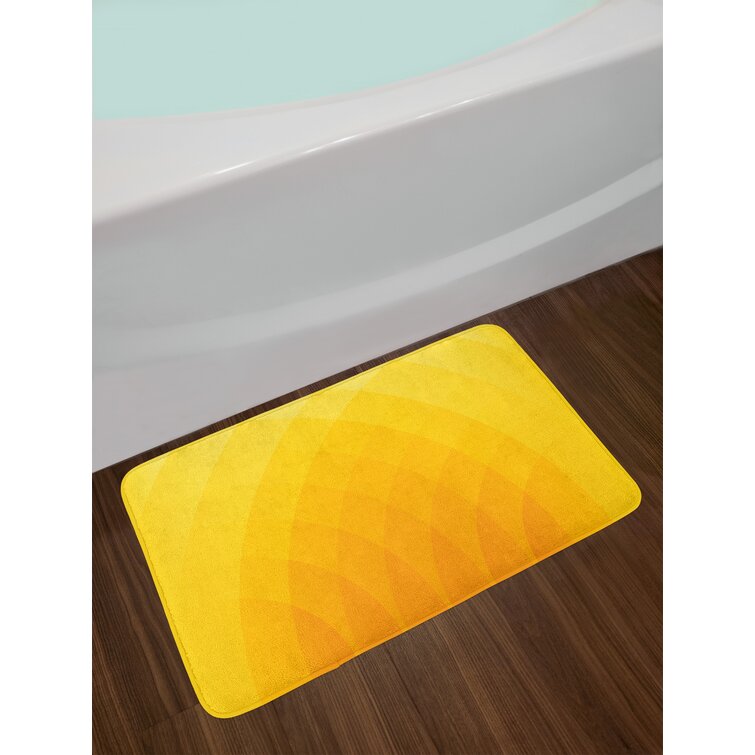 East Urban Home Illustration Yellow Bath Rug Wayfair